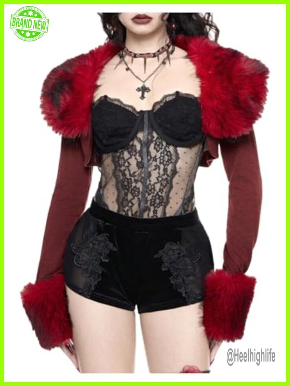 Faux Fur Shrug Cardigan Long Sleeve Open Front Knit Cropped Outerwear